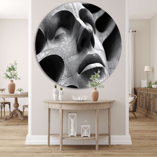 Abstract Buste in Schaduw en Licht forex muurcirkel