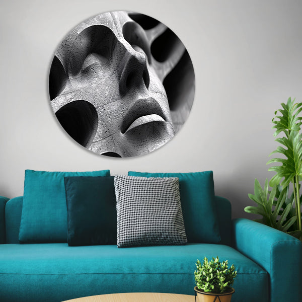 Abstract Buste in Schaduw en Licht forex muurcirkel