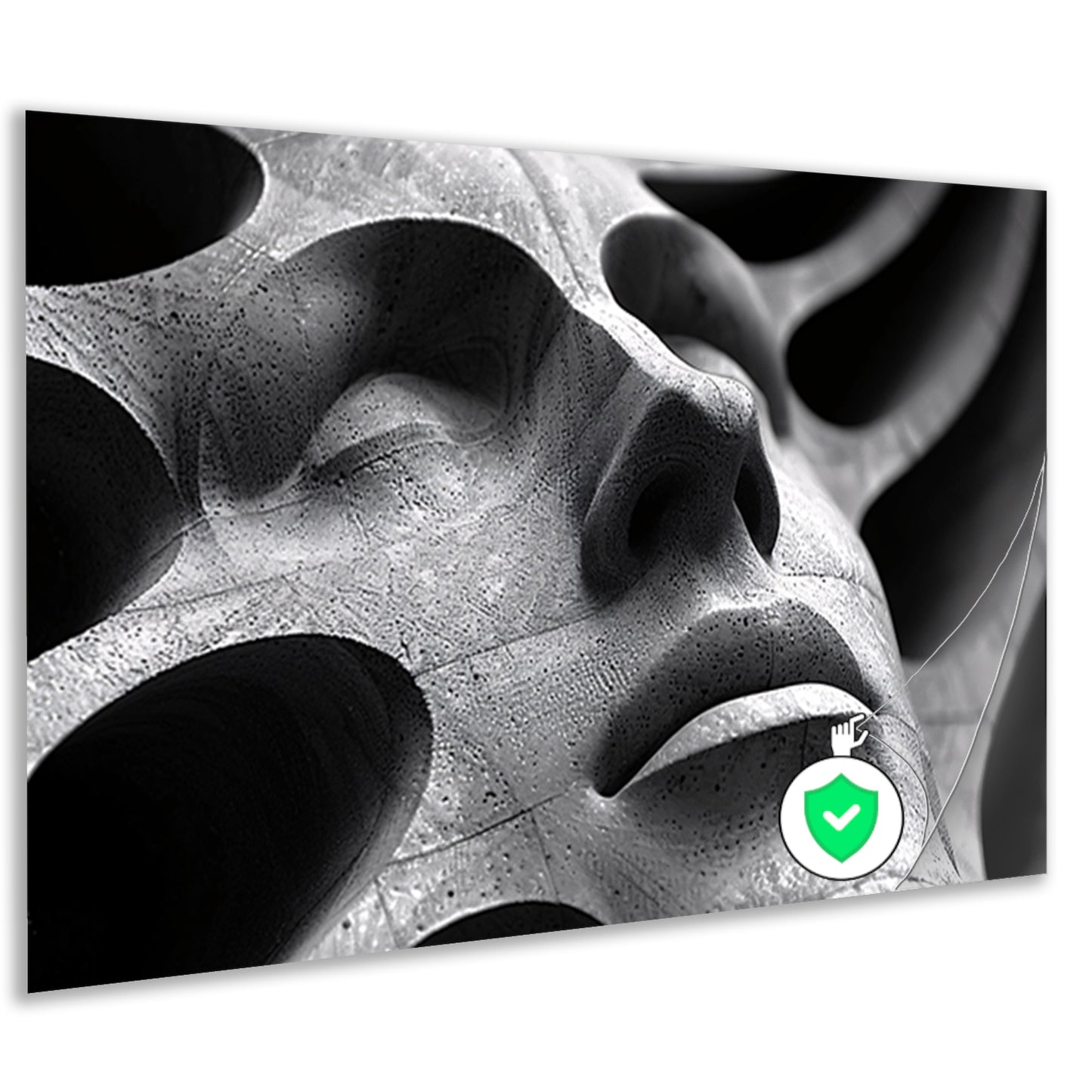 Abstract Buste in Schaduw en Licht poster