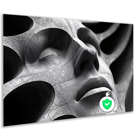 Abstract Buste in Schaduw en Licht poster
