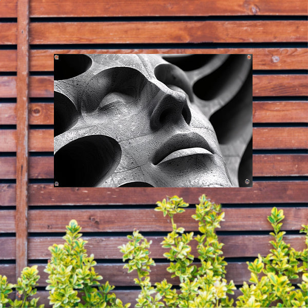 Abstract Buste in Schaduw en Licht tuinposter