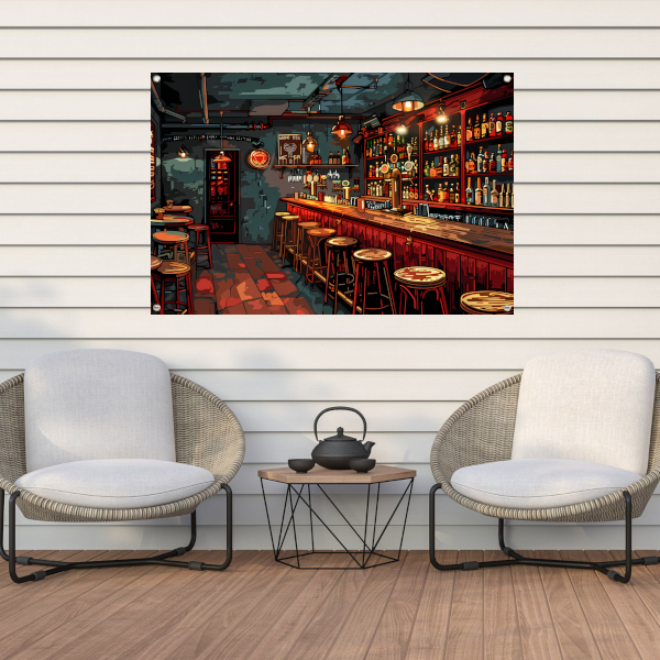 Minimalistische Stilleven met Flessen tuinposter