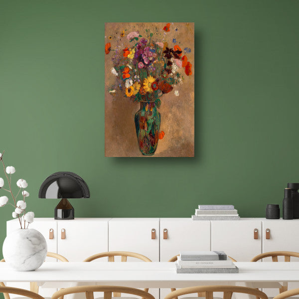 Groot boeket wilde bloemen - Odilon Redon poster