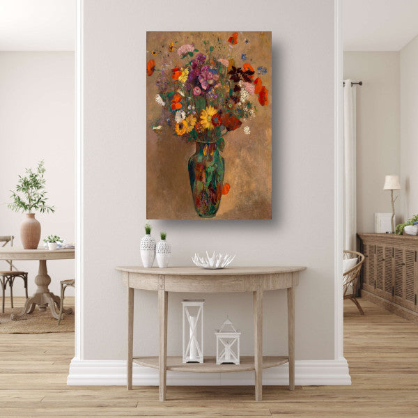 Groot boeket wilde bloemen - Odilon Redon poster