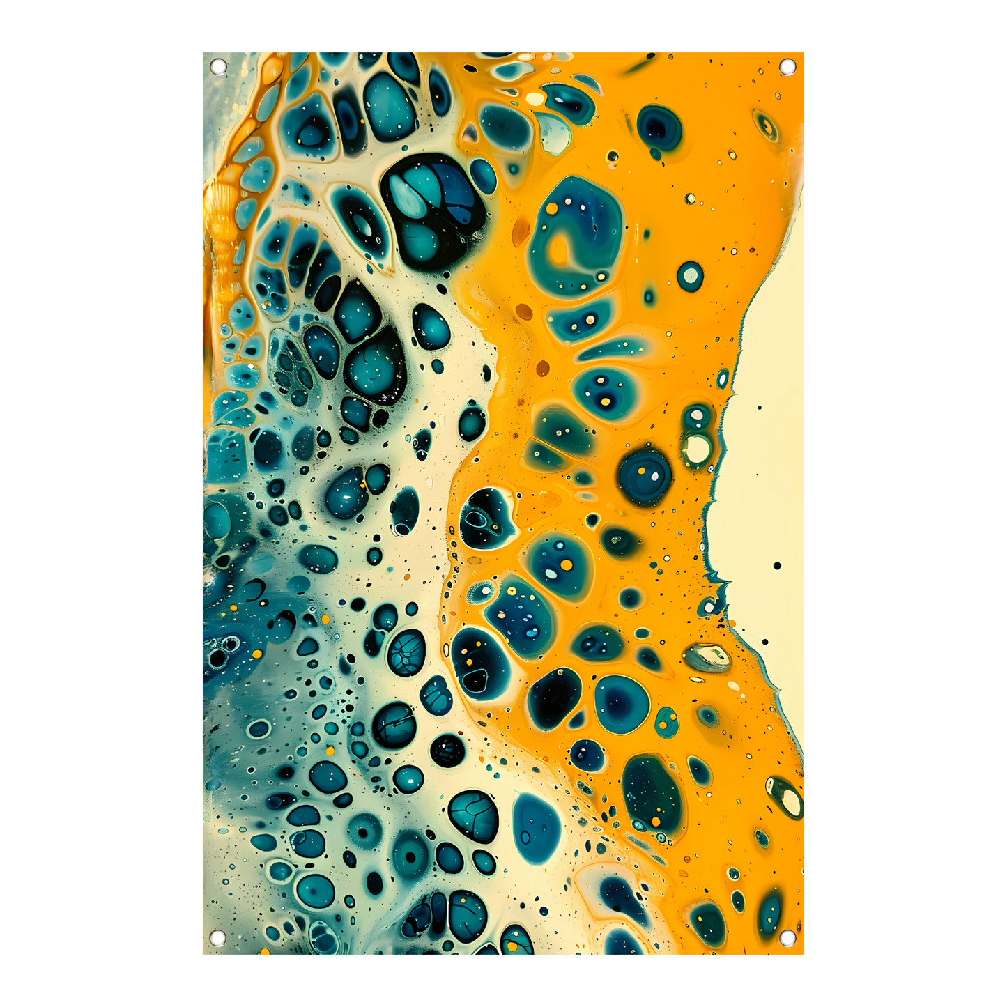 Abstracte kleurrijke patronen in moderne kunst tuinposter