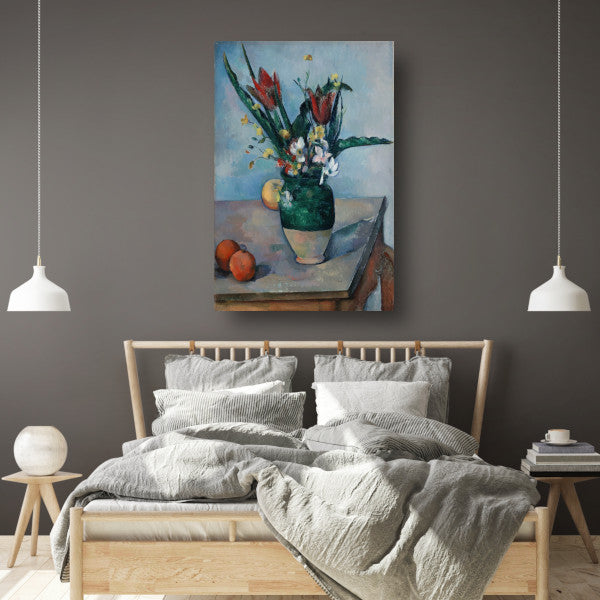 De vaas met tulpen - Paul Cézanne poster