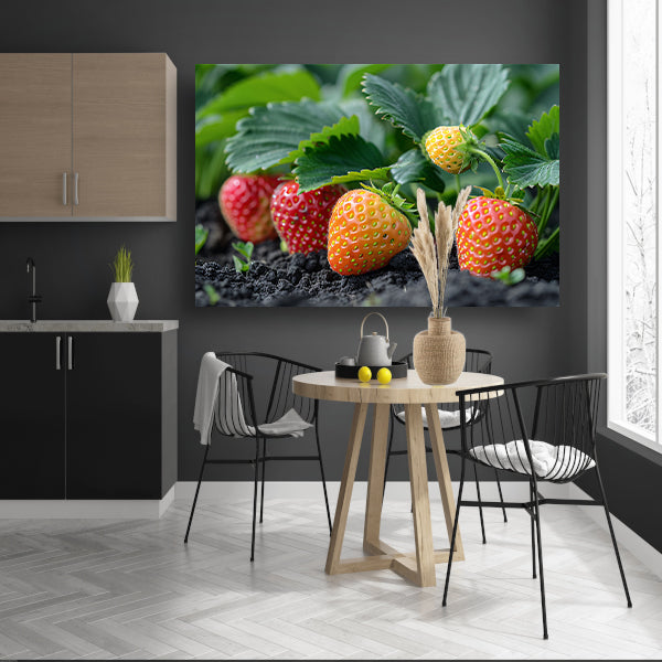 Rijpe Aardbeienplant canvas
