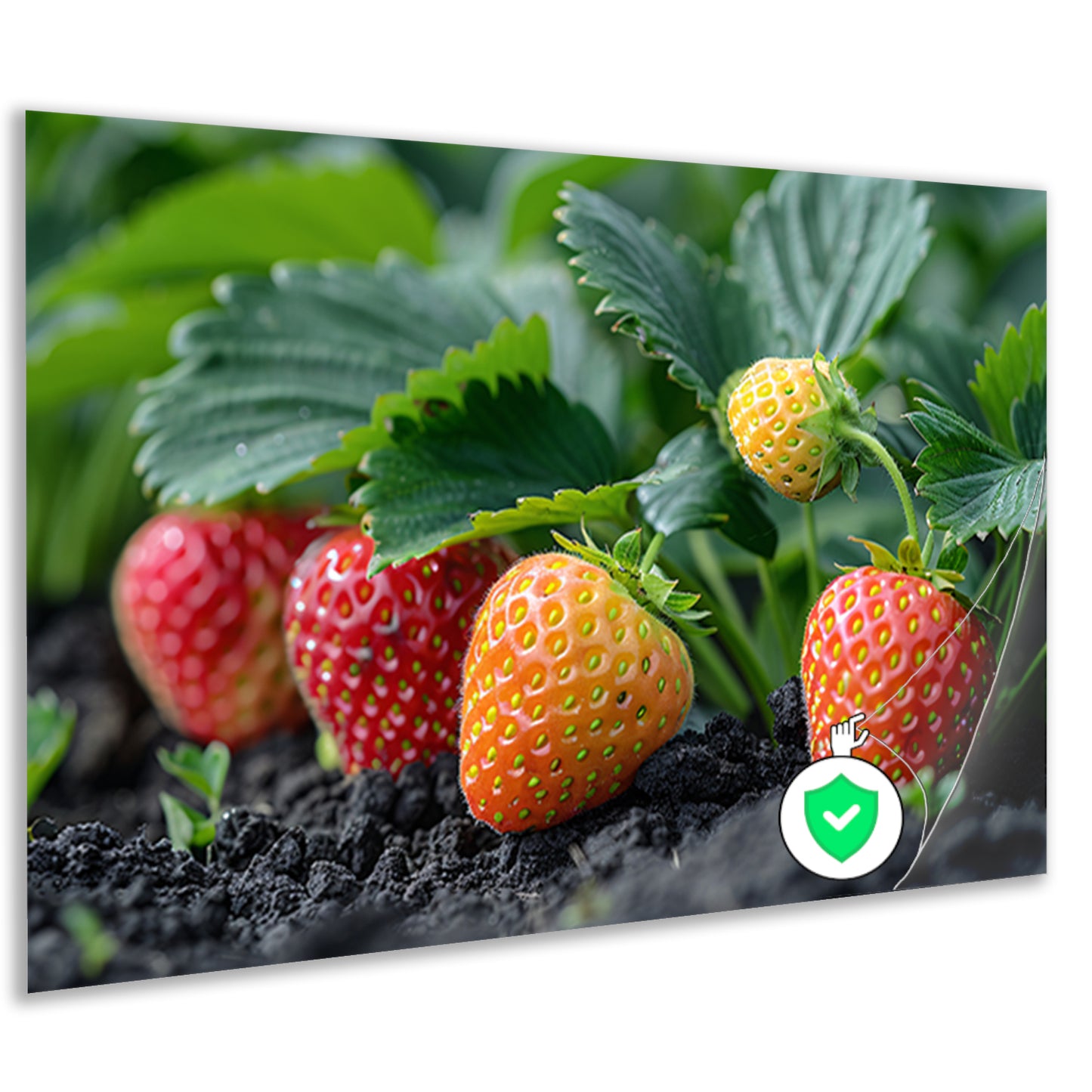 Rijpe Aardbeienplant poster
