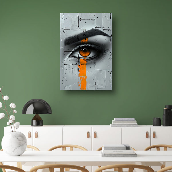 Abstract oog in moderne Street Art-stijl poster
