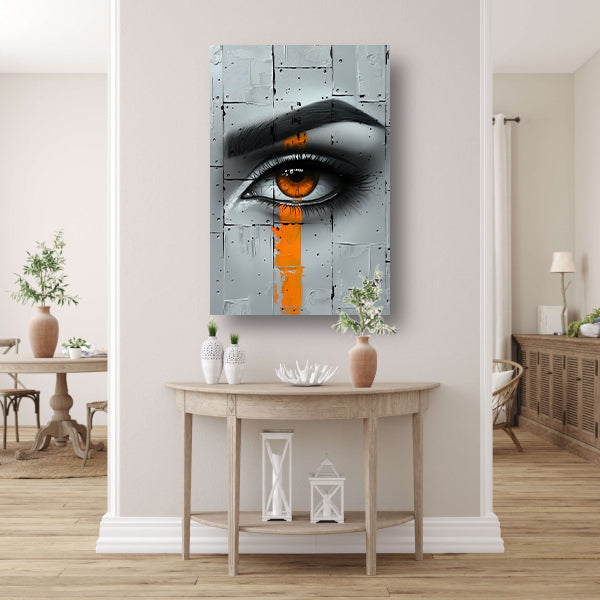 Abstract oog in moderne Street Art-stijl poster