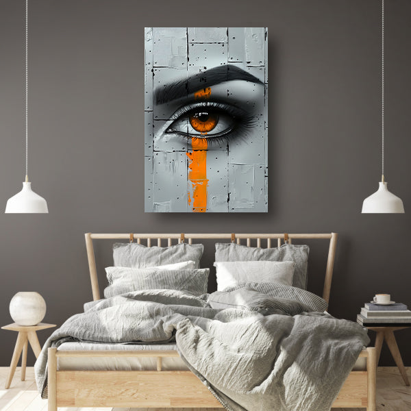 Abstract oog in moderne Street Art-stijl poster