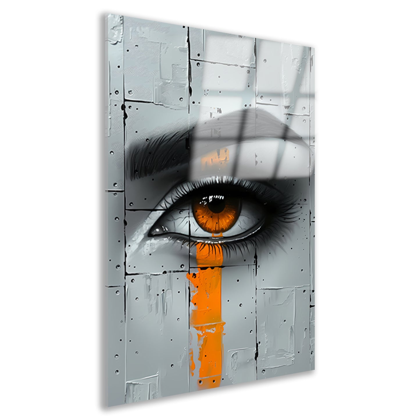 Abstract oog in moderne Street Art-stijl acrylglas