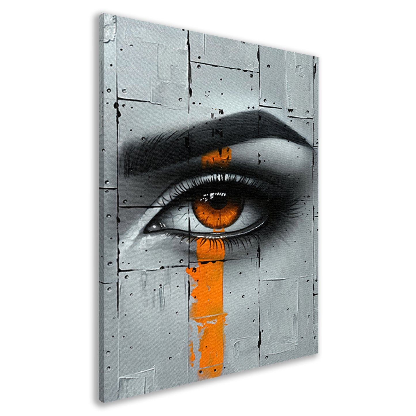 Abstract oog in moderne Street Art-stijl canvas