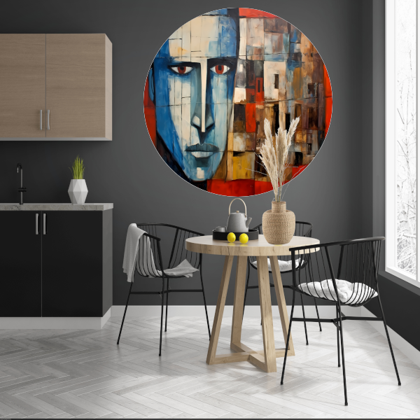 Intense Blik in Abstracte Delen forex muurcirkel