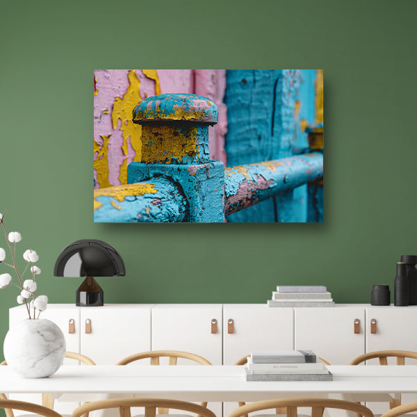 Verweerde Verf Houten Hek canvas
