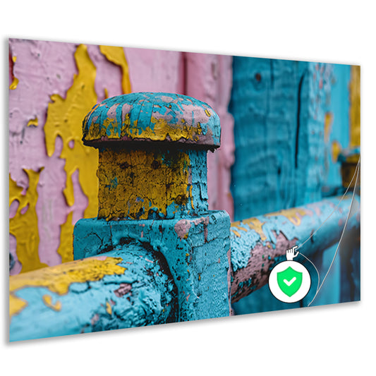 Verweerde Verf Houten Hek poster