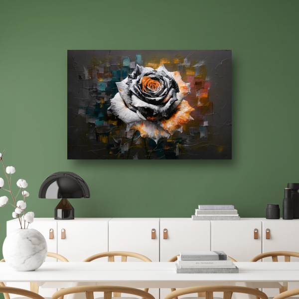 Kleurrijke Abstractie van een Roos acrylglas