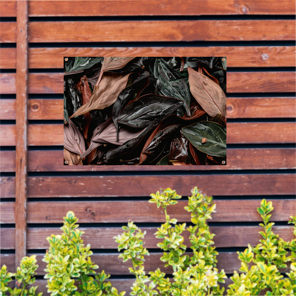 Abstracte Bladeren Compositie tuinposter
