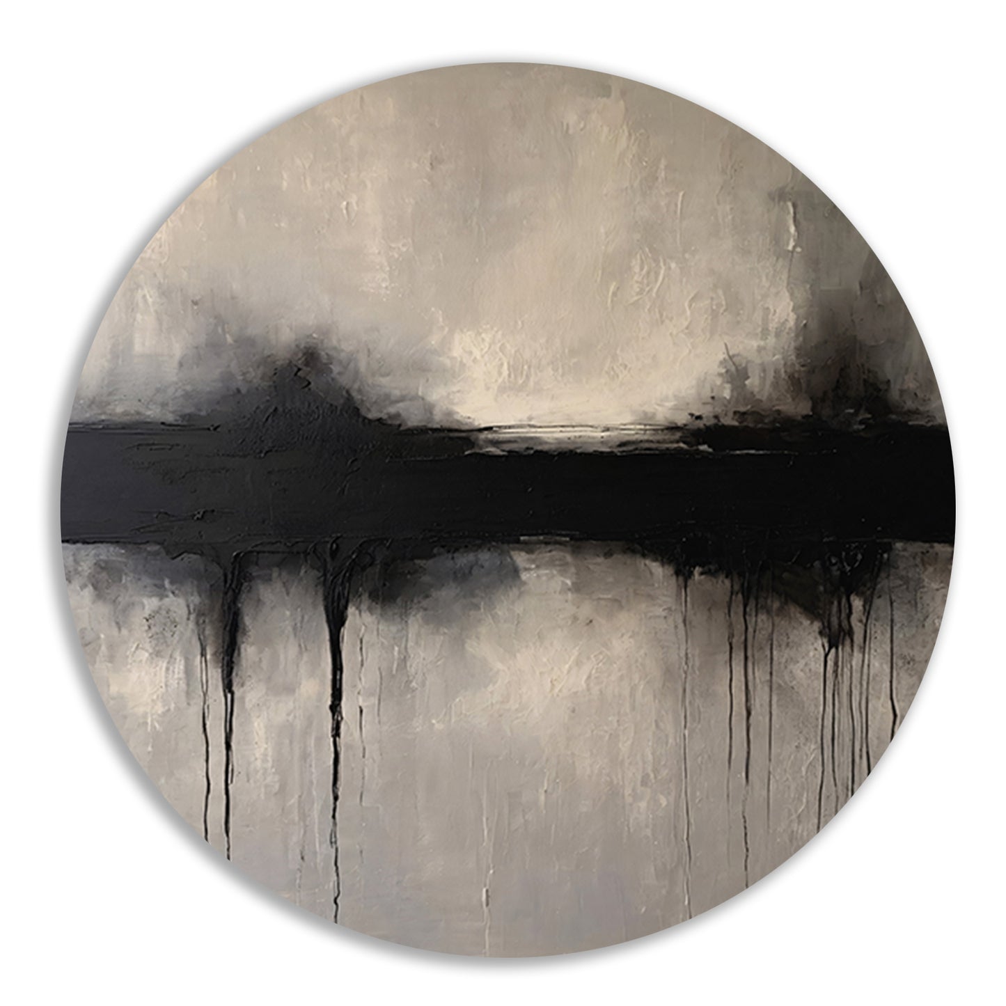 Een Delicate Balans van Licht en Schaduw aluminium muurcirkel