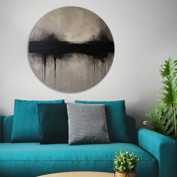 Een Delicate Balans van Licht en Schaduw aluminium muurcirkel