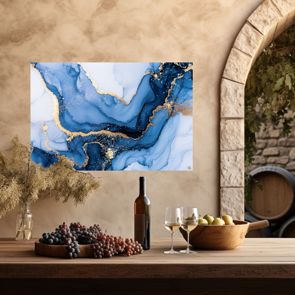 Luxueuze Marmeren Texturen met Gouden Details tuinposter