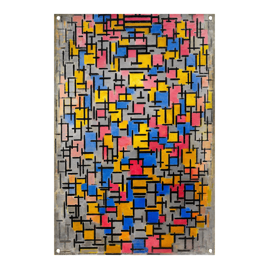 Compositie - Piet Mondriaan tuinposter