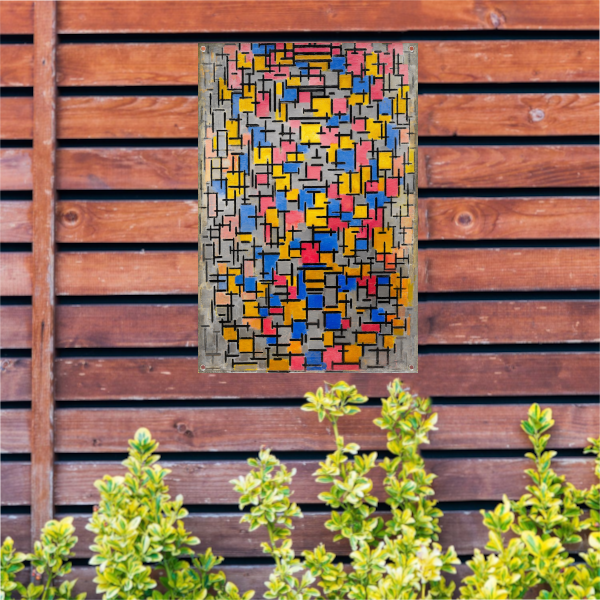 Compositie - Piet Mondriaan tuinposter