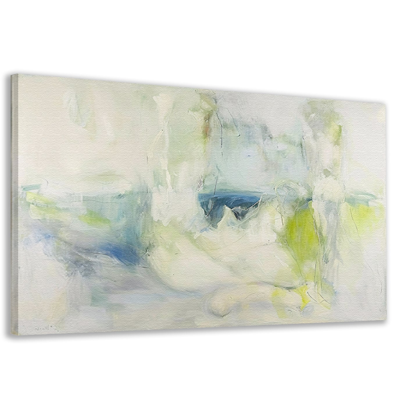 Abstract schilderij met zachte kleuren canvas