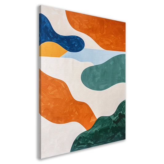 Kleurrijk abstract schilderij met patronen canvas