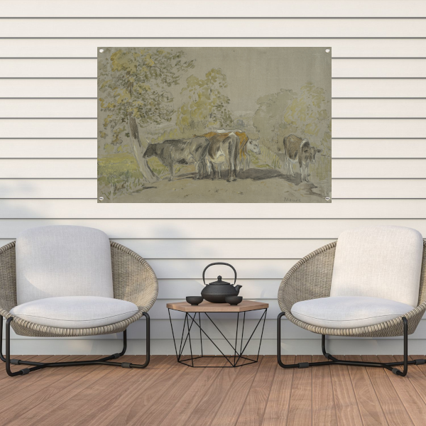 Landschap met vee - Anton Mauve tuinposter