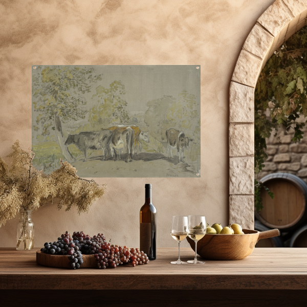 Landschap met vee - Anton Mauve tuinposter