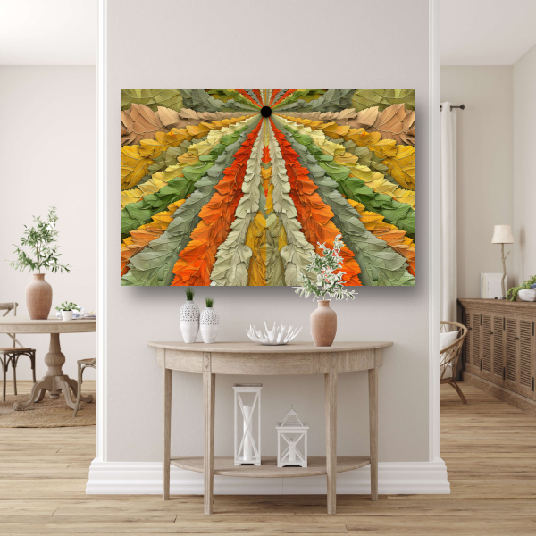 Bladerenparaplu voor natuurlijke beschutting canvas