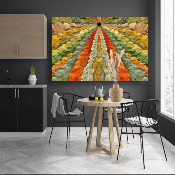 Bladerenparaplu voor natuurlijke beschutting canvas