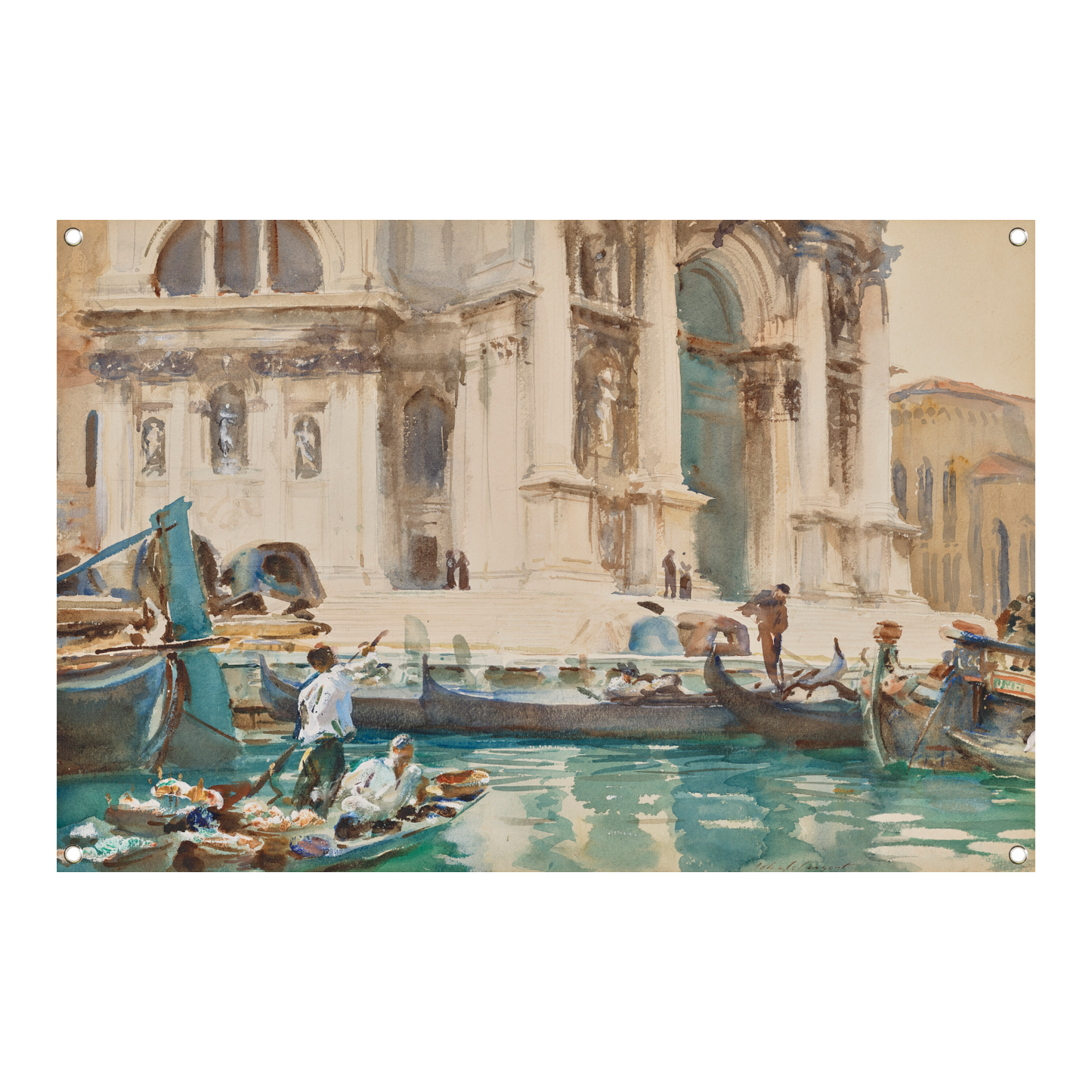 De gevel van La Salute, Venetië - John Singer Sargent tuinposter