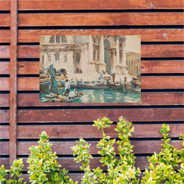 De gevel van La Salute, Venetië - John Singer Sargent tuinposter
