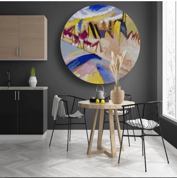 Winter nr. II-studie - Wassily Kandinsky aluminium muurcirkel