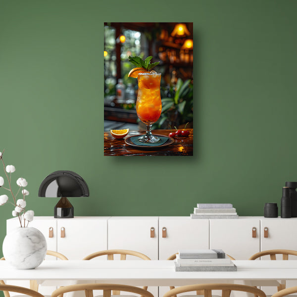 Verfrissende Cocktail met Oranje en Munt canvas