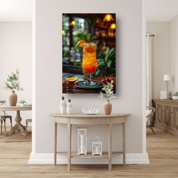 Verfrissende Cocktail met Oranje en Munt canvas