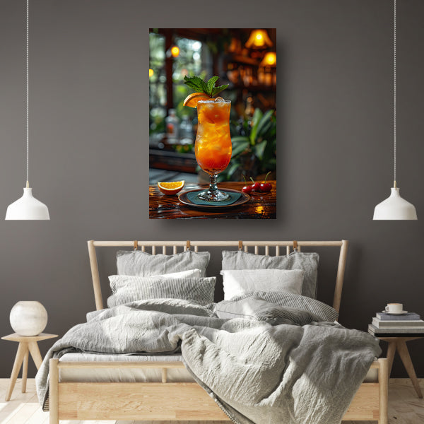 Verfrissende Cocktail met Oranje en Munt canvas