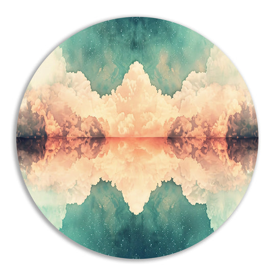 Compositie in Lijnen en Kleuren aluminium muurcirkel