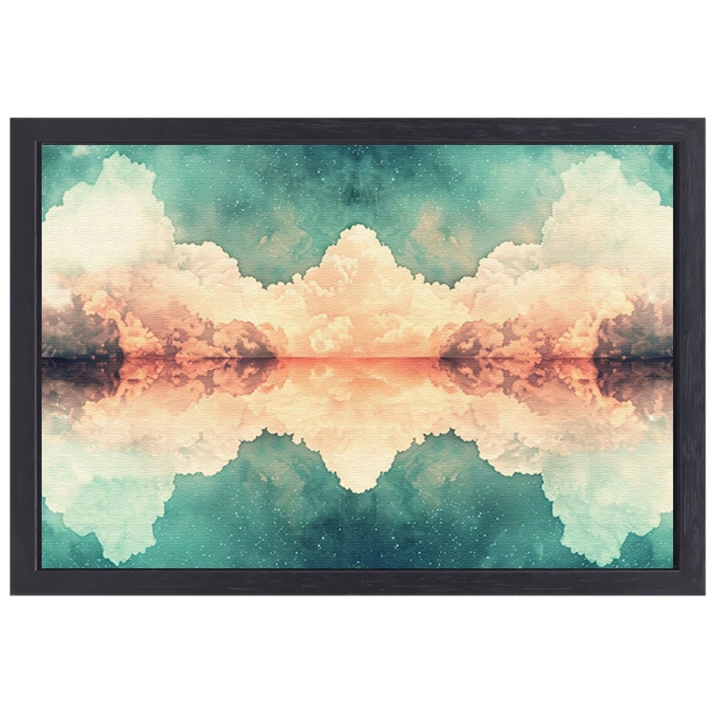 Compositie in Lijnen en Kleuren canvas met baklijst