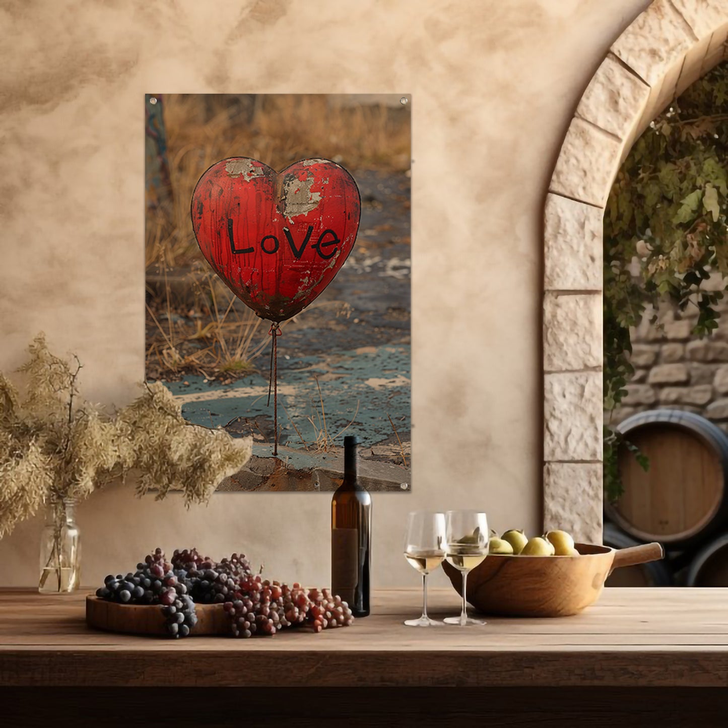 Hart met Liefde tuinposter