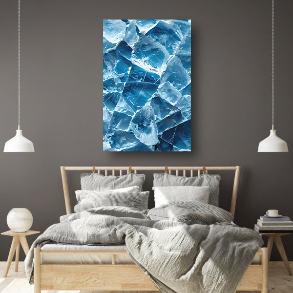 Abstract IJs Texturen Close-up canvas