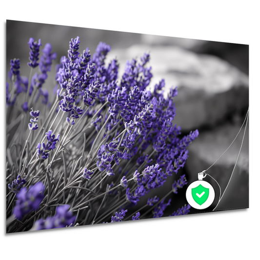 Abstracte paarse bloemen poster