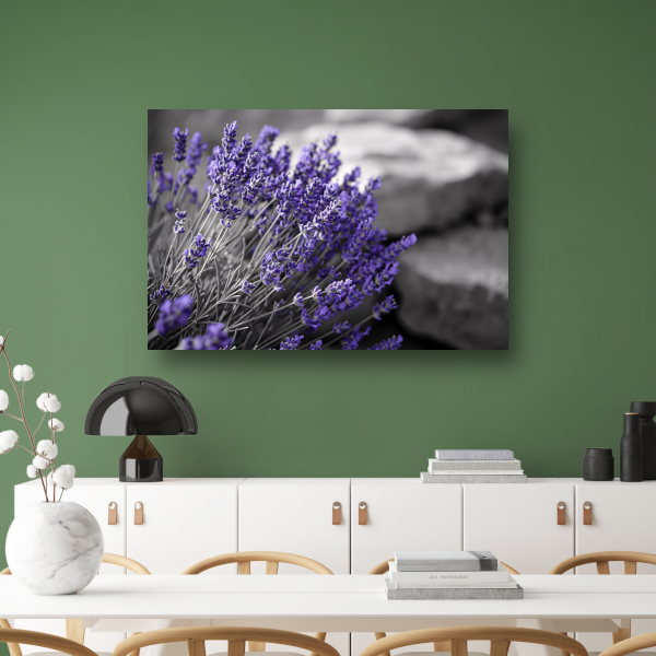 Abstracte paarse bloemen poster