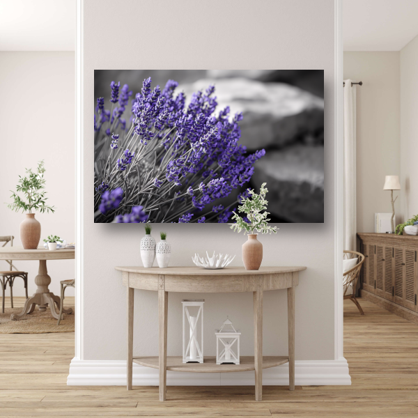 Abstracte paarse bloemen poster