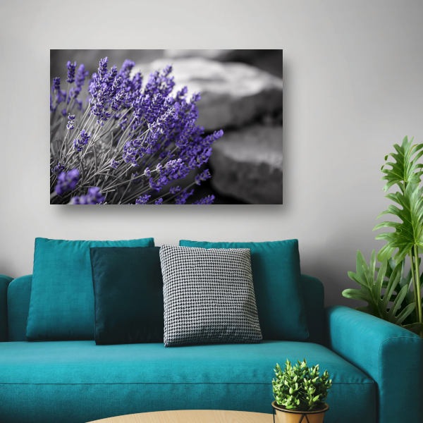 Abstracte paarse bloemen poster
