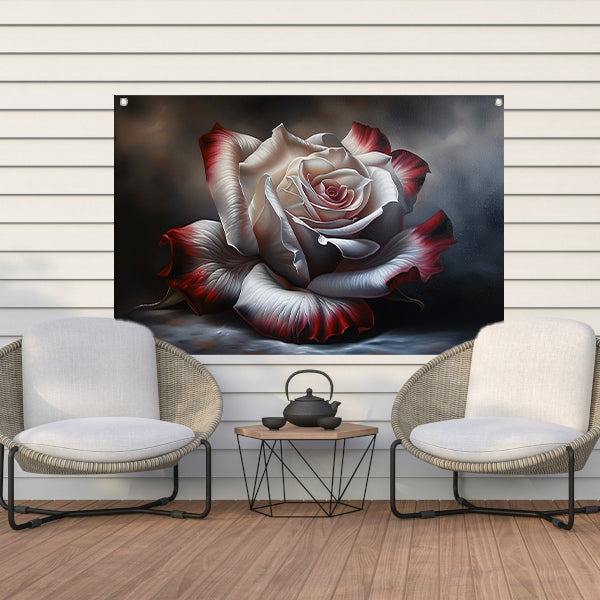 Prachtige moderne schilderij van een roos tuinposter