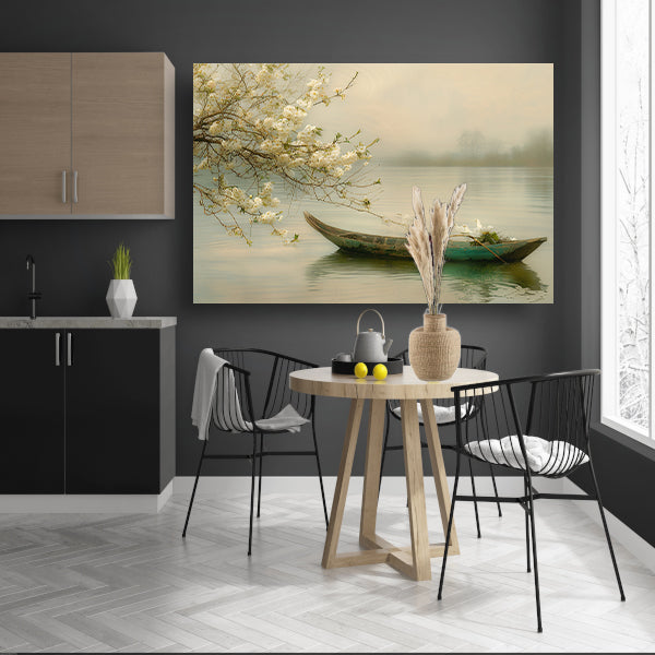 Impressionistische waterlelies in vijver canvas