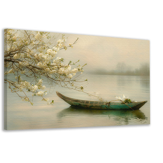 Impressionistische waterlelies in vijver canvas